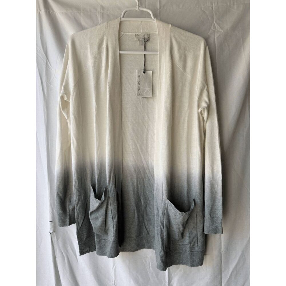 Barefoot Dreams Luxeblend Ombre Raglan Cardigan in Waterfall Size Small